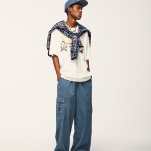 Trendy Multi-Pocket Wide-Leg Baggy Cargo Pants for Y2K Aesthetic Outfits