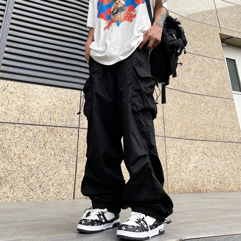 Trendy Oversized Baggy Cargo Pants for Y2K Aesthetic and Grunge Style Outfits