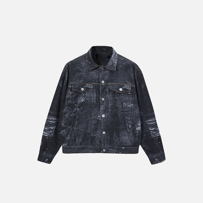 Trendy Oversized Washed Denim Jacket for Y2K Aesthetic and Grunge Style Outfits