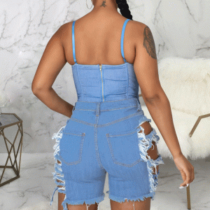 Trendy Ripped Denim Shorts for Y2K Aesthetic Outfits and Grunge Style Fashion