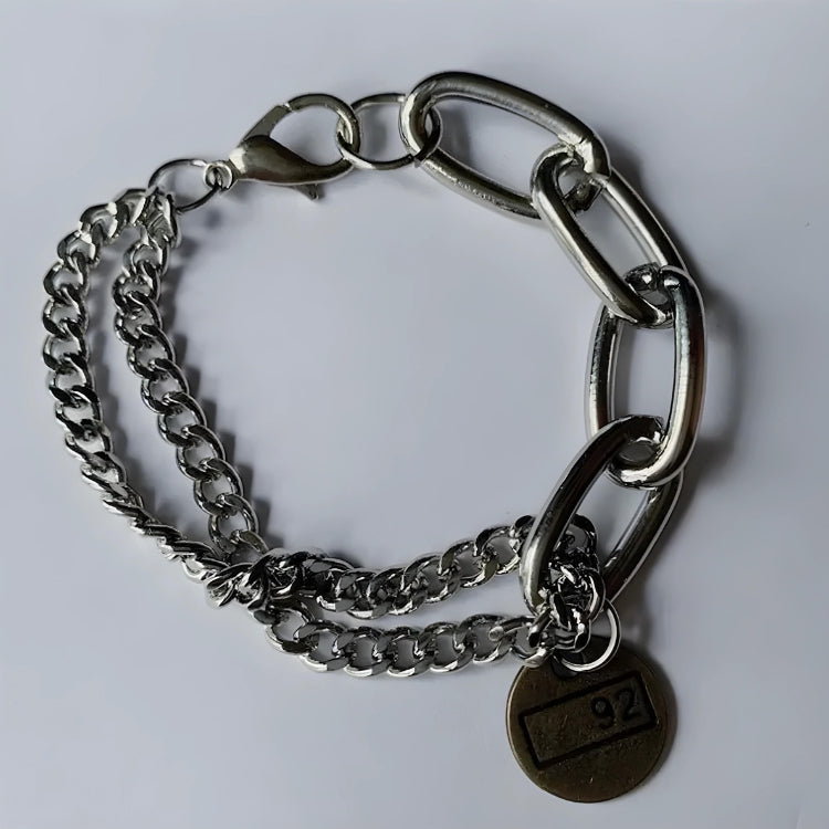 Trendy Silver Chain Bracelet for Y2K Aesthetic and Coquette Style Outfits