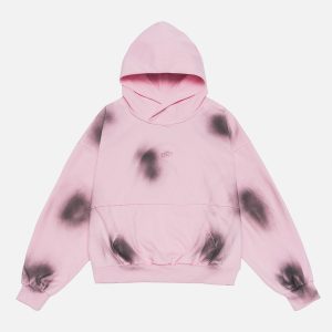 Trendy Tie-Dye Print Hoodie for Y2K Aesthetic and Comfy Casual Outfits