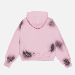 Trendy Tie-Dye Print Hoodie for Y2K Aesthetic and Comfy Casual Outfits