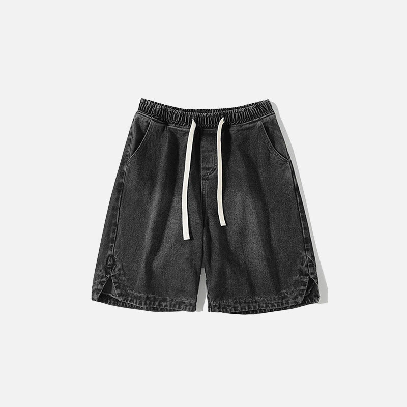 Trendy Washed Sports Denim Shorts for Y2K Aesthetic and Casual Summer Outfits