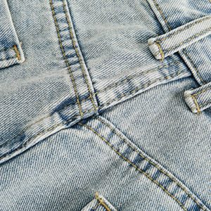 Trendy Washed Wrinkle Jorts for Y2K Aesthetic Outfits and Casual Grunge Style