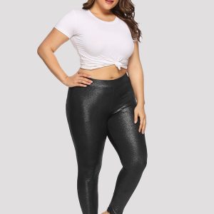 Trendy Y2K Aesthetic Nightclub Fabric Leggings for Stylish Grunge and Coquette Outfits