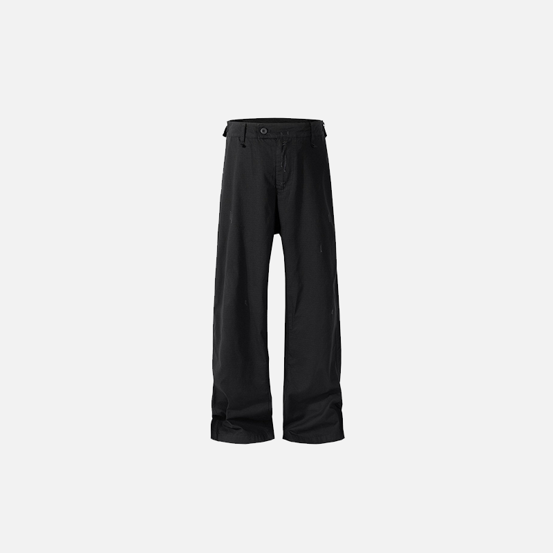 Trendy Y2K Baggy Black Straight Pants for Effortless Grunge Aesthetic Outfits