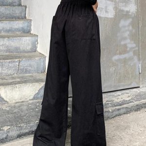 Trendy Y2K Baggy Cargo Pants for a Chic Coquette Aesthetic Look