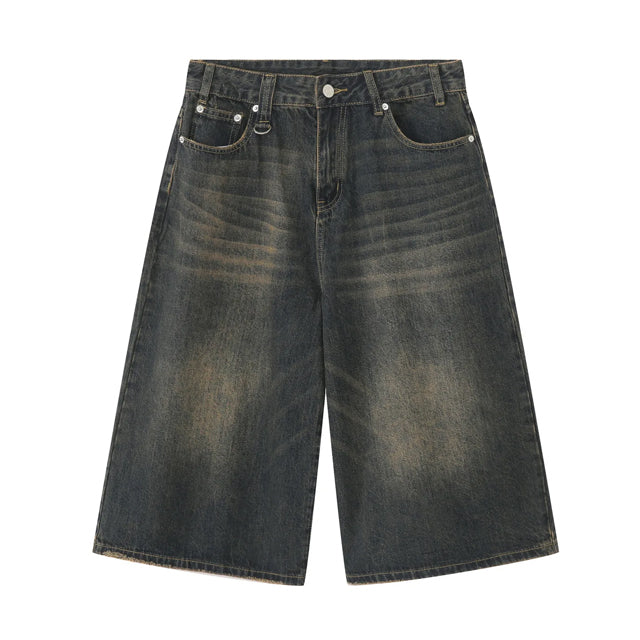 Trendy Y2K Baggy Denim Shorts for a Chic Grunge Aesthetic Look