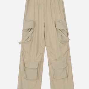 Trendy Y2K Belt Pocket Cargo Pants for a Chic Coquette Aesthetic Look