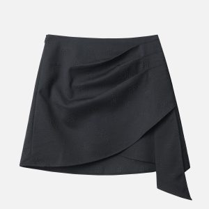 Trendy Y2K Cargo Skirt with Irregular Design for Chic Coquette and Grunge Aesthetics