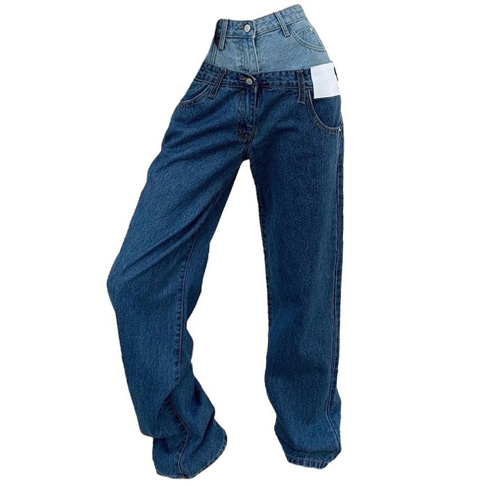 Trendy Y2K Layered Jeans for a Chic Grunge Aesthetic Look