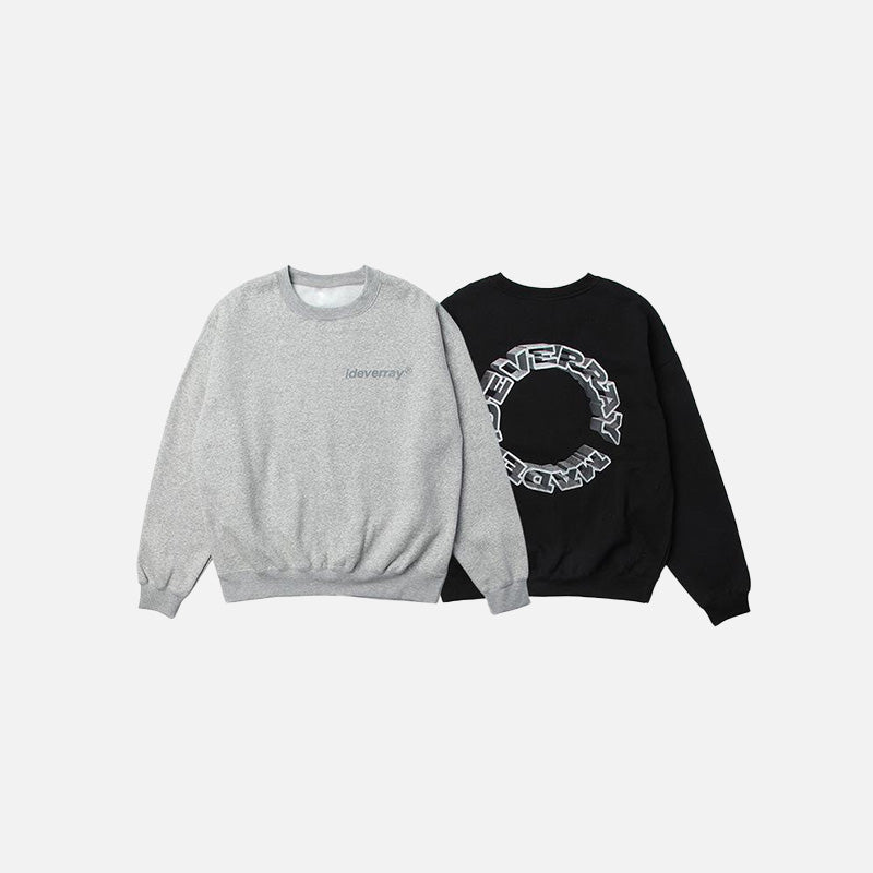 Trendy Y2K Loose Letter Printed Sweatshirt for Cozy Aesthetic Outfits