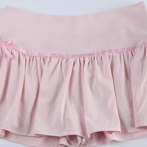 Trendy Y2K Low Rise Plain Mini Skirt for Chic Coquette and Grunge Aesthetic Outfits