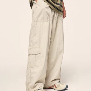 Trendy Y2K Multi Pocket Loose Cargo Pants for Effortless Coquette and Grunge Aesthetic