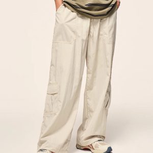 Trendy Y2K Multi Pocket Loose Cargo Pants for Effortless Coquette and Grunge Aesthetic