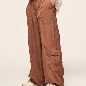 Trendy Y2K Multi Pocket Loose Cargo Pants for Effortless Coquette and Grunge Aesthetic