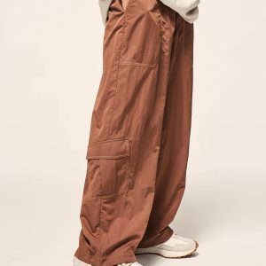 Trendy Y2K Multi Pocket Loose Cargo Pants for Effortless Coquette and Grunge Aesthetic