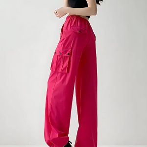 Trendy Y2K Parachute Cargo Pants for a Chic Grunge Aesthetic Look