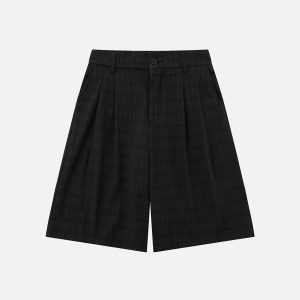 Trendy Y2K Plaid Wrinkle Shorts for Chic Coquette and Grunge Aesthetic Outfits