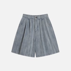 Trendy Y2K Solid Jorts for Effortless Style - Versatile Denim Shorts for Aesthetic Outfits