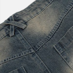 Trendy Y2K Style Wrinkle Washed Jeans for Effortless Aesthetic Outfits