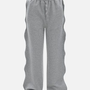 Trendy Y2K Wavy Sweatpants for Comfy Coquette Aesthetic Outfits and Casual Style