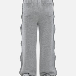 Trendy Y2K Wavy Sweatpants for Comfy Coquette Aesthetic Outfits and Casual Style