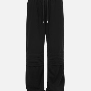 Trendy Y2K Wrinkle Baggy Pants for Effortless Grunge Aesthetic Outfits