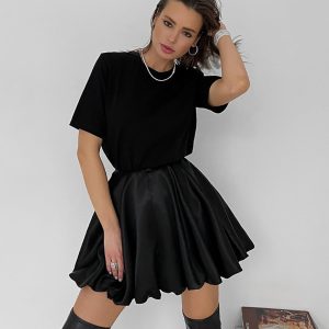 Twirl Tales Y2K Pleated A-Line Mini Skirt for Coquette and Grunge Aesthetic Outfits