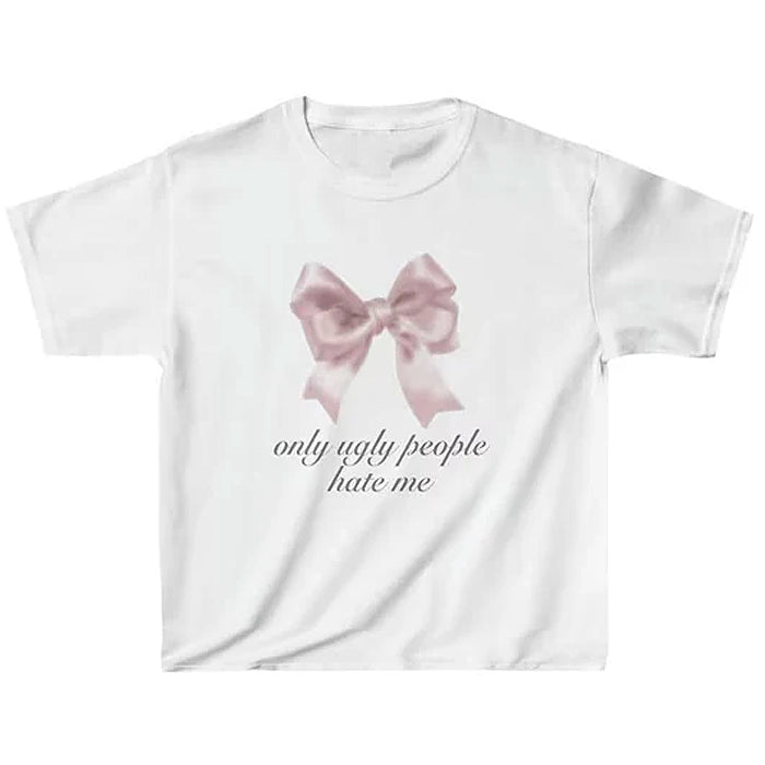 Ugly People Hate Me Y2K Graphic Tee - Trendy Grunge Aesthetic Top for Bold Style