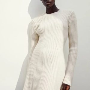 Urban Muse Ribbed Y2K Aesthetic Dress - Chic and Stylish for Trendy Outfits