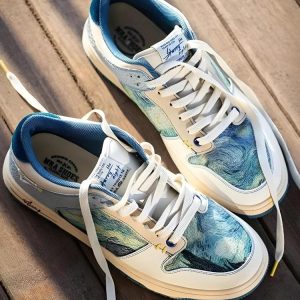 Van Gogh Starry Night Y2K Sneakers - Aesthetic Art-Inspired Footwear for Unique Style