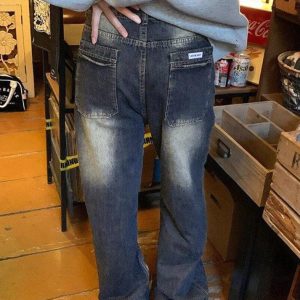 Versatile Y2K Boyfriend Jeans for Effortless Grunge and Coquette Aesthetic Outfits