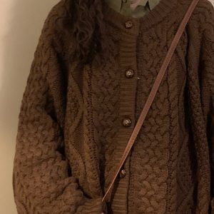 Vintage 80's Grandma Collar Cardigan - Cozy Retro Knitwear for Y2K Aesthetic Lovers