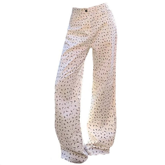 Vintage Floral Print Y2K Aesthetic Cargo Pants for a Chic Coquette Style