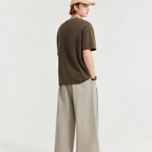 Vintage-Inspired Loose Retro Solid Pants for Y2K Aesthetic and Comfy Everyday Style