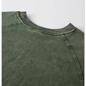 Vintage-Inspired Loose Retro Washed T-Shirt for Y2K Aesthetic and Grunge Style