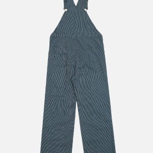 Vintage Stripe Overalls - Y2K Aesthetic Fashion for Cute and Comfy Outfits