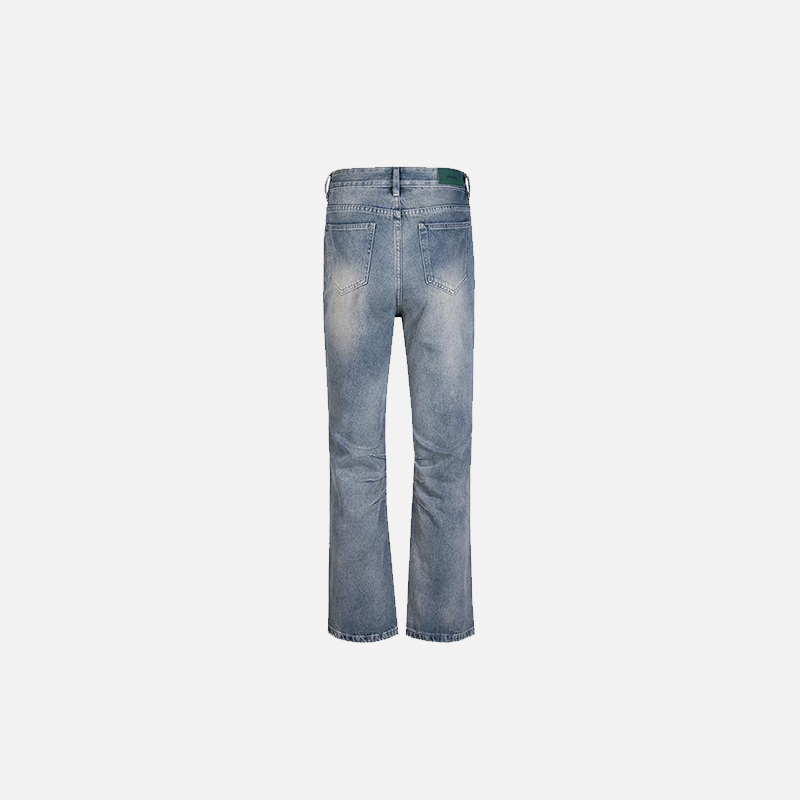 Vintage Washed Y2K Denim Jeans for a Retro Aesthetic Look and Comfy Style