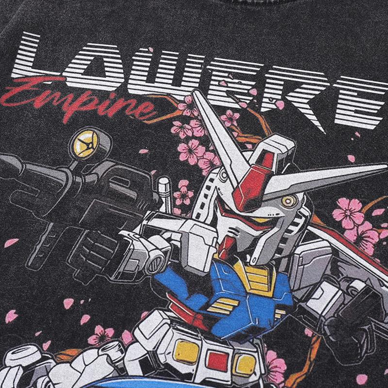 Vintage Y2K Anime Robot Graphic Tee - Retro Aesthetic T-Shirt for Trendy Outfits