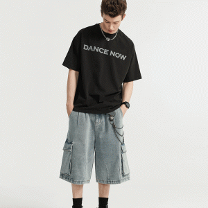 Vintage Y2K Denim Cargo Jorts for a Retro Aesthetic Look and Comfy Style