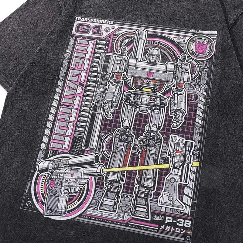 Vintage Y2K Loose Anime Robot T-Shirt - Retro Aesthetic Graphic Tee for Trendy Outfits