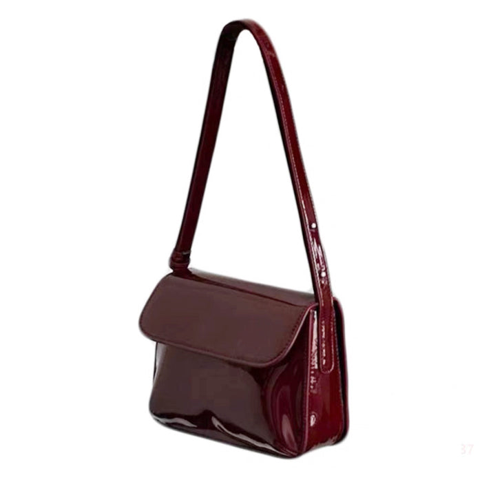 Vintage Y2K Red Lacquered Bag - Chic Coquette Aesthetic Accessory for Stylish Outfits