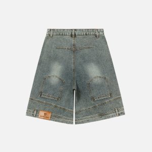 Washed Reverse Jorts: Trendy Y2K Fashion for Aesthetic Outfits and Grunge Style