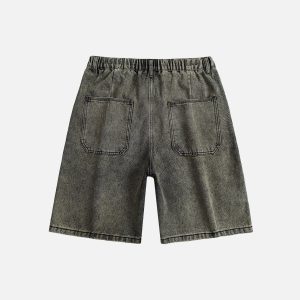 Washed Vintage Y2K Jorts for a Retro Grunge Aesthetic - Perfect for Casual Outfits