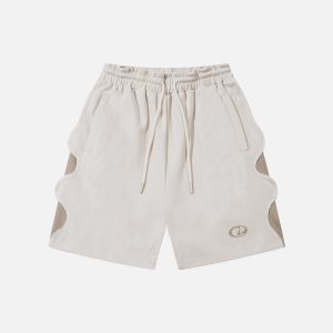 Wavy Patchwork Shorts - Y2K Aesthetic Cargo Style for Trendy Summer Outfits