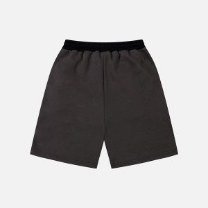 Wavy Patchwork Shorts - Y2K Aesthetic Cargo Style for Trendy Summer Outfits