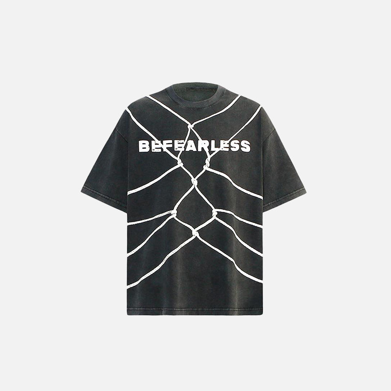 Web of Bravery Y2K Graphic Tee - Aesthetic Grunge Style for Trendy Outfits