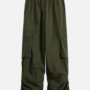 Wrinkle Foot Mouth Cargo Pants - Y2K Aesthetic Grunge Style for Trendy Outfits